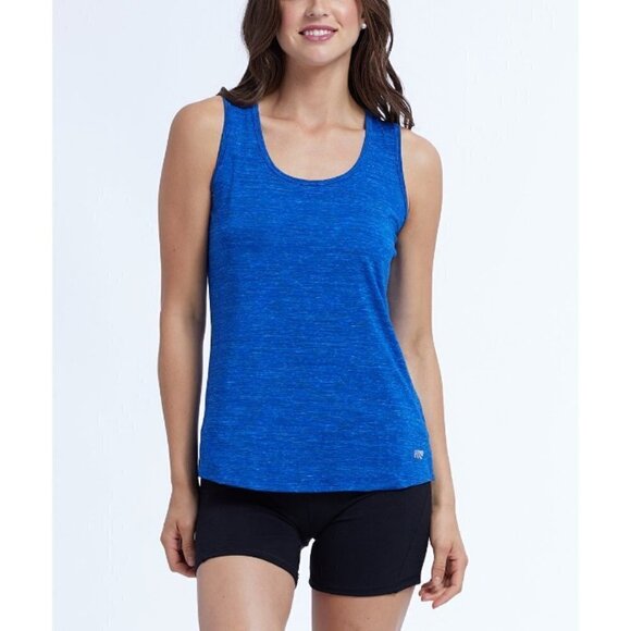 💕MARIKA💕 Lapis Crossover Tank Dry-Wik ~ Blue - Picture 2 of 10